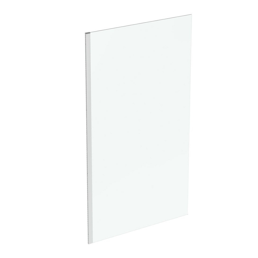 Immagine di Ideal Standard soluzione bagno completo, sanitari sospesi, lavabo con mobile 84 cm, doccia rettangolare 120 cm, colore bianco finitura lucido, colonna 120 cm, colore greige finitura opaco, rubinetteria finitura cromo SING3
