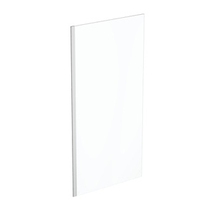 Immagine di Ideal Standard CONNECT 2 cabina doccia walk-in L.97.7 H.195 P.1.4 cm, per installazione ad angolo o centro parete, vetro temperato trasparente, finitura brill lucido K9378EO