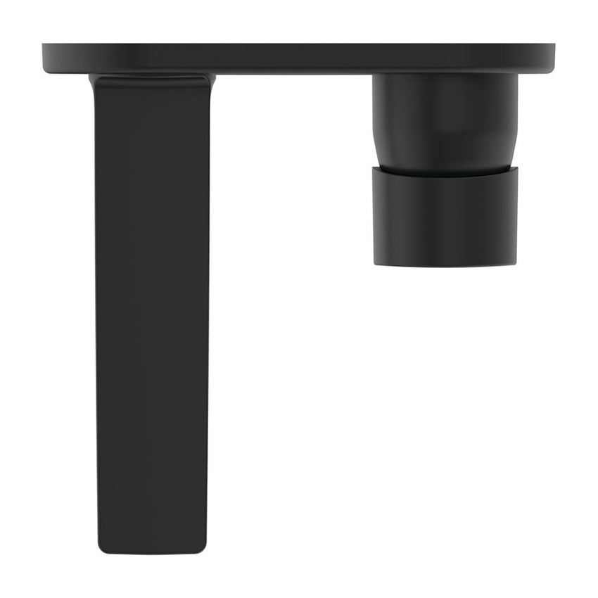 Immagine di Ideal Standard CERAFINE O miscelatore monocomando a parete P.22 cm per lavabo, con limitatore di temperatura, senza corpo incasso, colore nero seta finitura opaco BD133XG
