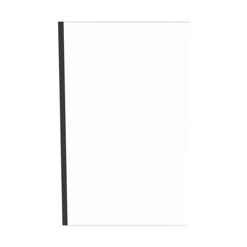 Immagine di Ideal Standard CONNECT 2 cabina doccia walk-in L.117.7 H.195 P.1.4 cm, per installazione ad angolo o centro parete, vetro temperato trasparente, colore nero finitura opaco K9379V3