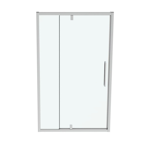 Immagine di Ideal Standard I.LIFE porta per doccia L.122 H.201 P.10 cm, con anta pivottante, vetro temperato trasparente, profilo finitura brill lucido T4939EO
