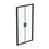 Immagine di Ideal Standard CONNECT 2 porta per doccia tipo saloon L.102 H.196 P.6 cm, con ante battenti, vetro temperato trasparente, colore nero seta finitura opaco K9296V3