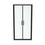 Immagine di Ideal Standard CONNECT 2 porta per doccia tipo saloon L.102 H.196 P.6 cm, con ante battenti, vetro temperato trasparente, colore nero seta finitura opaco K9296V3