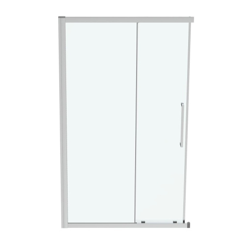 Immagine di Ideal Standard I.LIFE lato singolo per cabina doccia ad angolo L.122 H.201 P.9 cm, con apertura scorrevole, vetro temperato trasparente, profilo finitura brill lucido T4859EO