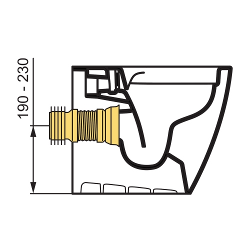 Immagine di Ideal Standard Raccordo dritto regolabile da 19 a 23 cm T538567