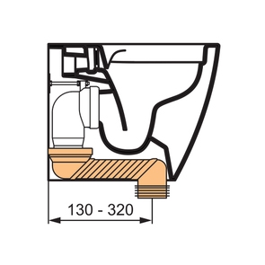 Curva Tecnica Traslata WC in PP per scarico a pavimento - Centro Edile Srl