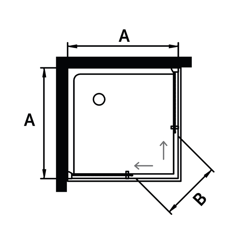 Immagine di Ideal Standard I.LIFE lato singolo per cabina doccia ad angolo L.122 H.201 P.9 cm, con apertura scorrevole, vetro temperato trasparente, profilo finitura brill lucido T4859EO