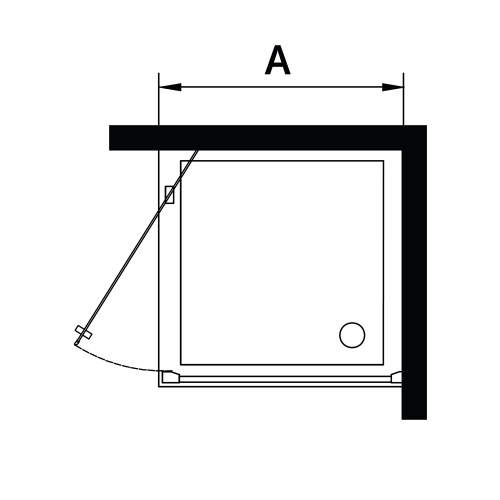 Immagine di Ideal Standard I.LIFE laterale fisso L.82 H.201 P.5 cm, vetro temperato trasparente, profilo finitura brill lucido T4863EO