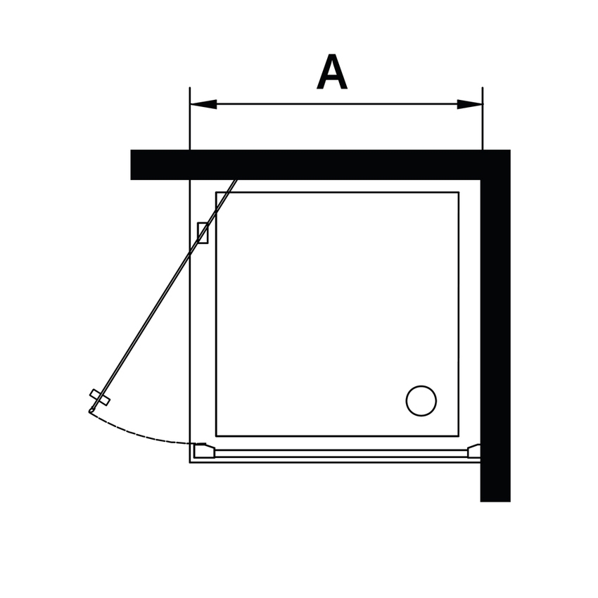 Immagine di Ideal Standard I.LIFE laterale fisso L.82 H.201 P.5 cm, vetro temperato trasparente, profilo finitura brill lucido T4863EO