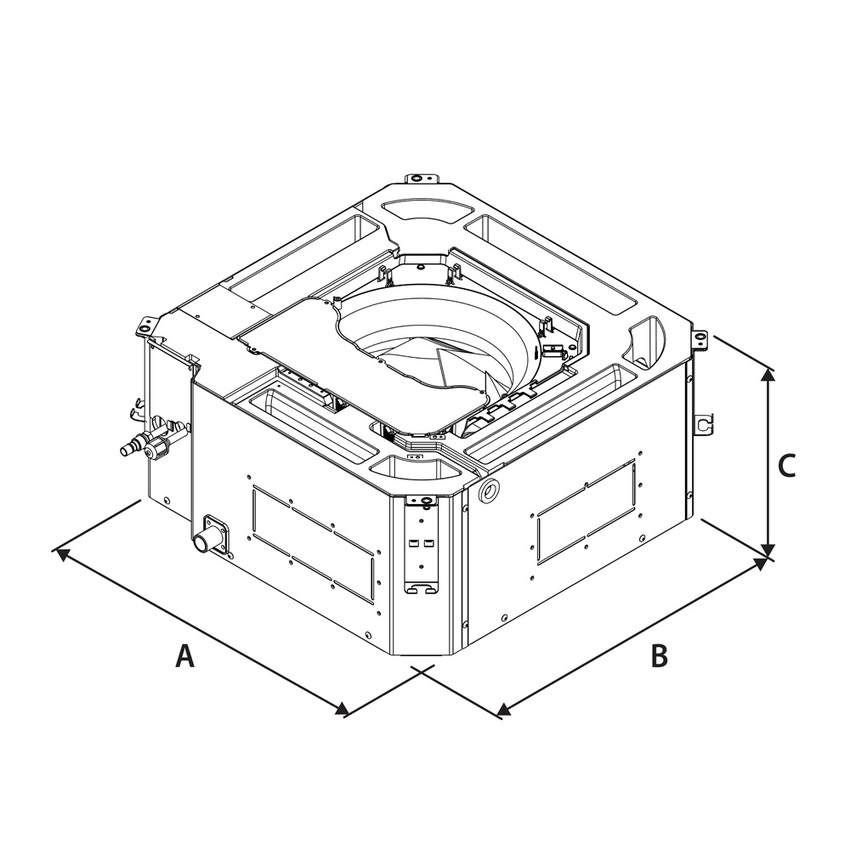 Immagine di Aermec MPG350CS unità interna a cassetta 57x57 cm mono/multisplit 12000 BTU (griglia esclusa) MPG350CS