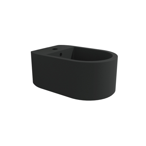 Immagine di Flaminia ASTRA bidet sospeso monoforo, con troppopieno, colore carbone finitura opaco AS218CAR