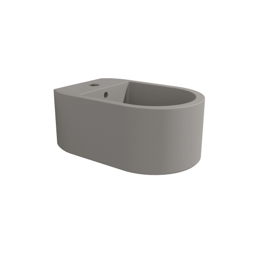 Immagine di Flaminia ASTRA bidet sospeso monoforo, con troppopieno, colore cenere finitura opaco AS218CEN