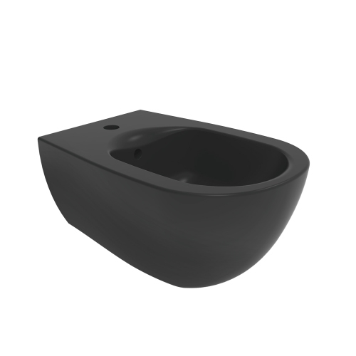 Immagine di Flaminia IO 2.0 bidet sospeso monoforo, con troppopieno, colore carbone finitura opaco IO218CAR