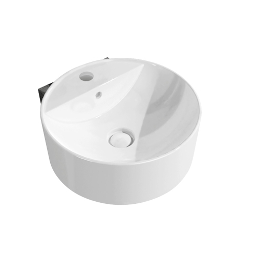 Immagine di Flaminia TWIN SET SLIM 42 lavabo 42 cm sospeso, monoforo, con troppopieno, con staffa di fissaggio a parete, colore bianco finitura lucido TW42S+TS01/42
