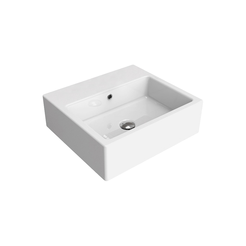 Immagine di Flaminia ACQUALIGHT lavabo da appoggio o sospeso 50 cm, colore bianco finitura lucido 5058