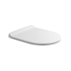 Immagine di Flaminia QUICK/APP coprivaso slim in termoindurente, con discesa rallentata e cerniere a sgancio rapido, colore bianco finitura lucido QKCW09