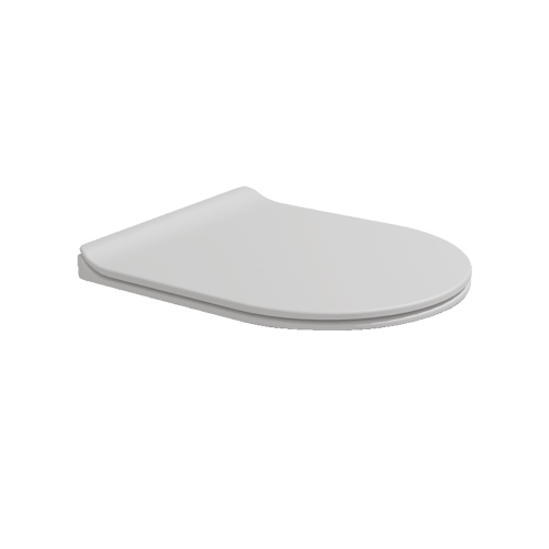 Immagine di Flaminia APP/QUICK coprivaso slim in termoindurente, con discesa rallentata e cerniere a sgancio rapido, colore bianco latte finitura opaco QKCW09LAT