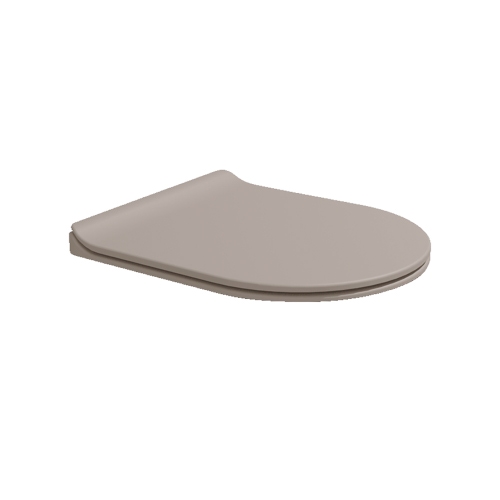 Immagine di Flaminia MINIAPP set sanitari sospesi, vaso con sistema goclean® e coprivaso slim con discesa rallentata, bidet monoforo con troppopieno, colore argilla finitura opaco AP119GARG+AP219ARG+QKCW09ARG