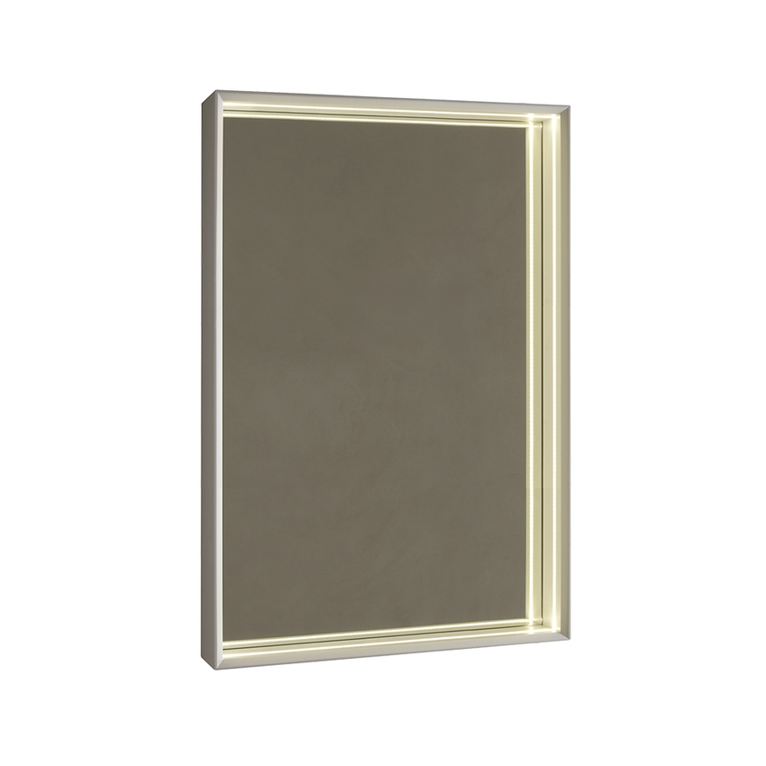 Immagine di Flaminia APP specchio L.120 H.70 cm, reversibile, con illuminazione led su tutto il perimetro, con cornice verniciata, colore bianco finitura opaco AP120B