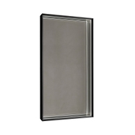 APP specchio 150x50 cm reversibile con cornice verniciata e illuminazione LED su tutto il perimetro, colore nero finitura opaco