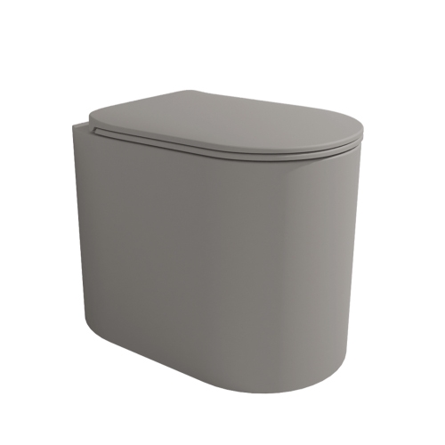 Immagine di Flaminia ASTRA vaso back to wall, con sistema goclean® e scarico S/P, senza sedile, colore cenere finitura opaco AS117GCEN