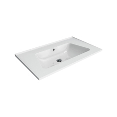 Immagine di Flaminia BLOOM 85 consolle sospesa 87 cm, con troppopieno, colore bianco finitura lucido BM85L