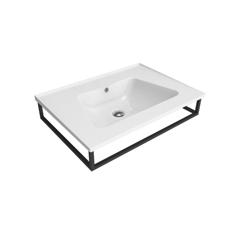 Immagine di Flaminia BLOOM struttura sospesa in metallo per consolle bloom 70, colore nero finitura opaco BM70SNER