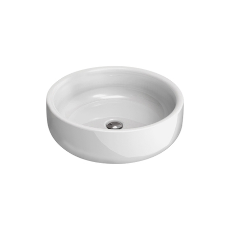 Immagine di Flaminia BONOLA 50 lavabo 50 cm, da appoggio su piano o su colonna, senza troppopieno, colore bianco finitura lucido BN50A