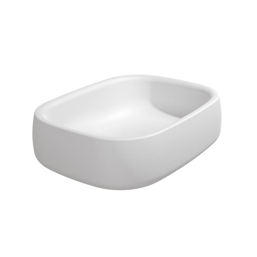 Immagine di Flaminia BONOLA 60 lavabo 62 cm da appoggio, senza troppopieno, colore bianco latte finitura opaco BN60ALAT