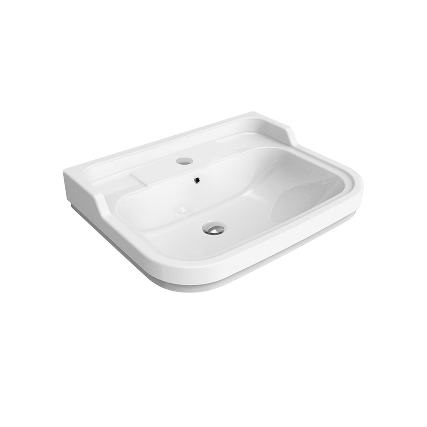 Immagine di Flaminia EFI 70 lavabo sospeso o da appoggio 70 cm, colore bianco finitura lucido 6006