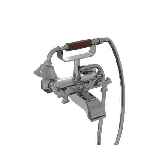 Immagine di Flaminia EVERGREEN miscelatore vasca esterno, con deviatore e doccetta, finitura cromo EG250