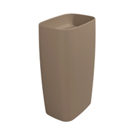 MONOFLAG lavabo a colonna L.54 cm, a parete, senza piano rubinetteria e troppopieno, colore fango finitura opaco