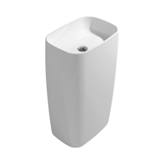 Immagine di Flaminia MONOFLAG lavabo a colonna L.54 cm, da centro stanza, senza piano rubinetteria e troppopieno, colore bianco finitura lucido FG52C