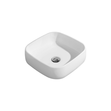Immagine di Flaminia FLAG lavabo da appoggio L.40 cm, senza piano rubinetteria e troppopieno, colore bianco finitura lucido FG40A