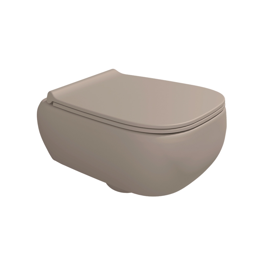 Immagine di Flaminia FLUO vaso sospeso con sistema goclean®, senza sedile, colore argilla finitura opaco FU118GARG