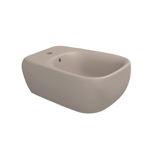 Immagine di Flaminia FLUO bidet sospeso monoforo, con troppopieno, colore argilla finitura opaco FU218ARG