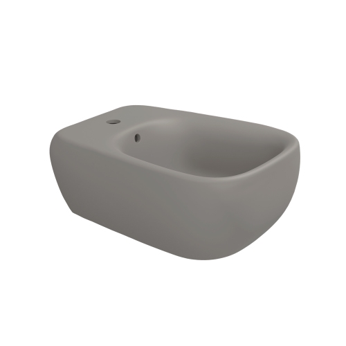 Immagine di Flaminia FLUO bidet sospeso monoforo, con troppopieno, colore cenere finitura opaco FU218CEN