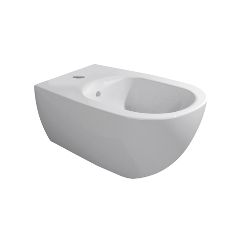 Immagine di Flaminia IO 2.0 set sanitari sospesi, vaso con sistema goclean® e coprivaso slim con discesa rallentata, bidet monoforo con troppopieno, colore bianco finitura lucido IO118G+IO218+IOCW07