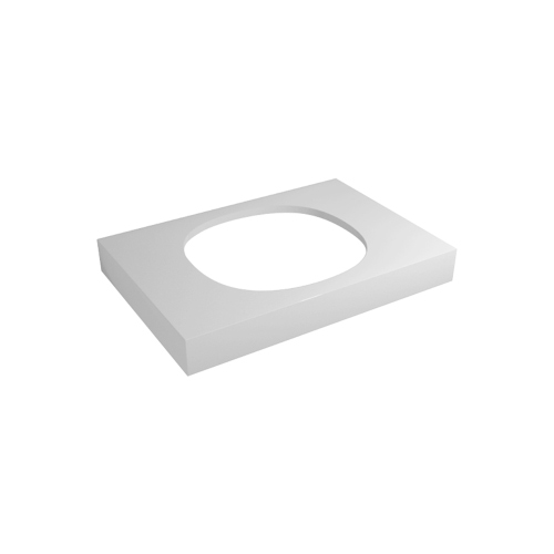 Immagine di Flaminia IO mensola L.80 P.55 con foro centrale per lavabo IO60 (art. IO4260), finitura rovere moro IO60M1RM