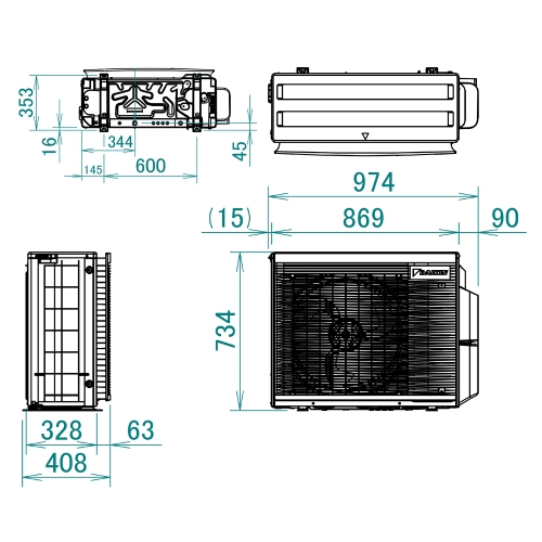 Immagine di Daikin PERFERA FTXM-R R32 Climatizzatore a parete dual split inverter Wi-Fi bianco | unità esterna 6.5 kW unità interne 9000+12000 BTU 2MXM68A9+FTXM[25|35]R