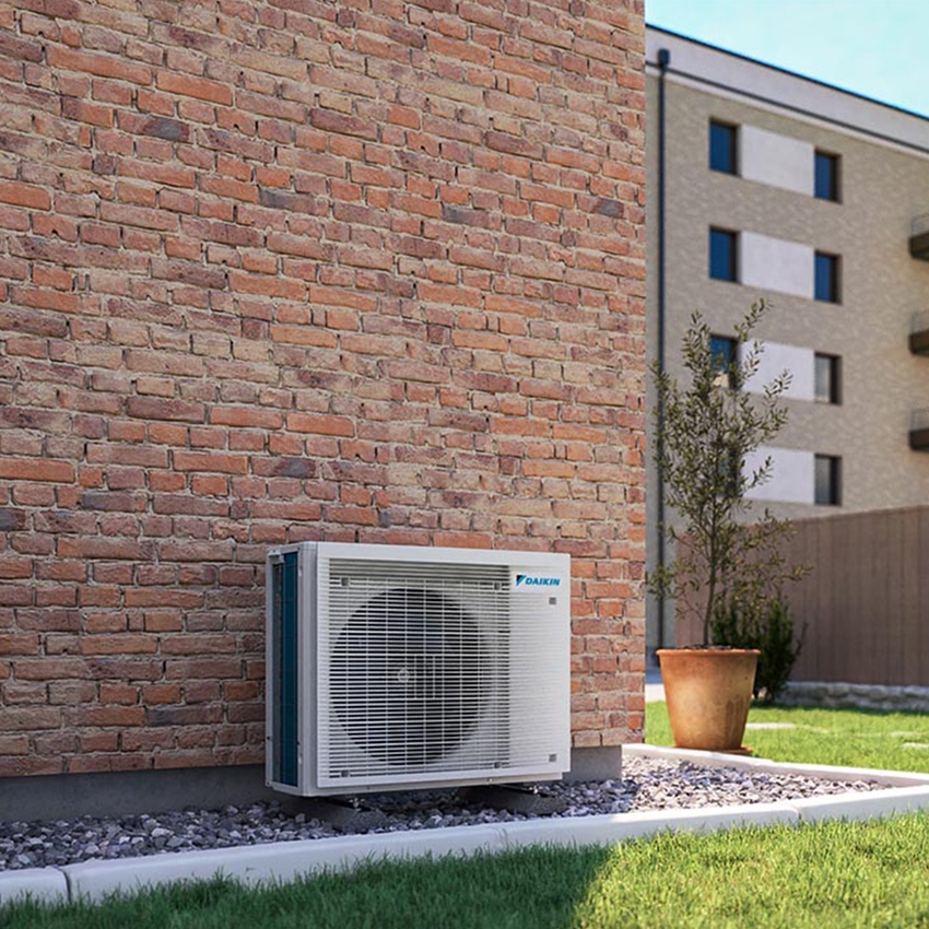 Immagine di Daikin EMURA R32 Climatizzatore a parete dual split inverter Wi-Fi bianco | unità esterna 4 kW unità interne 7000+12000 BTU 3MXM40A9+FTXJ[20|35]AW