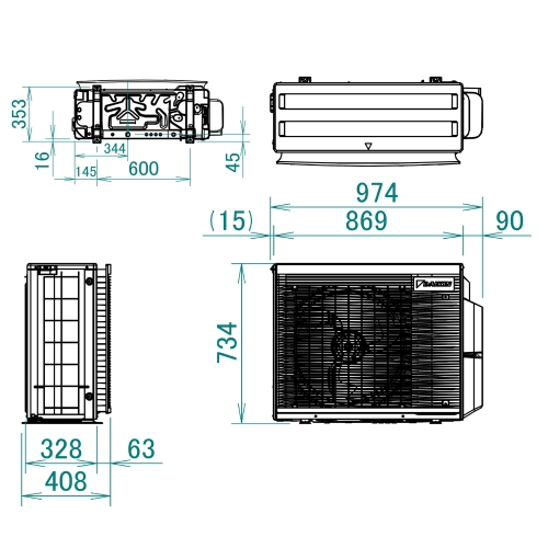 Immagine di Daikin MXM R32 Unità esterna multisplit per 3 unità interne 6.8 kW 3MXM68A9