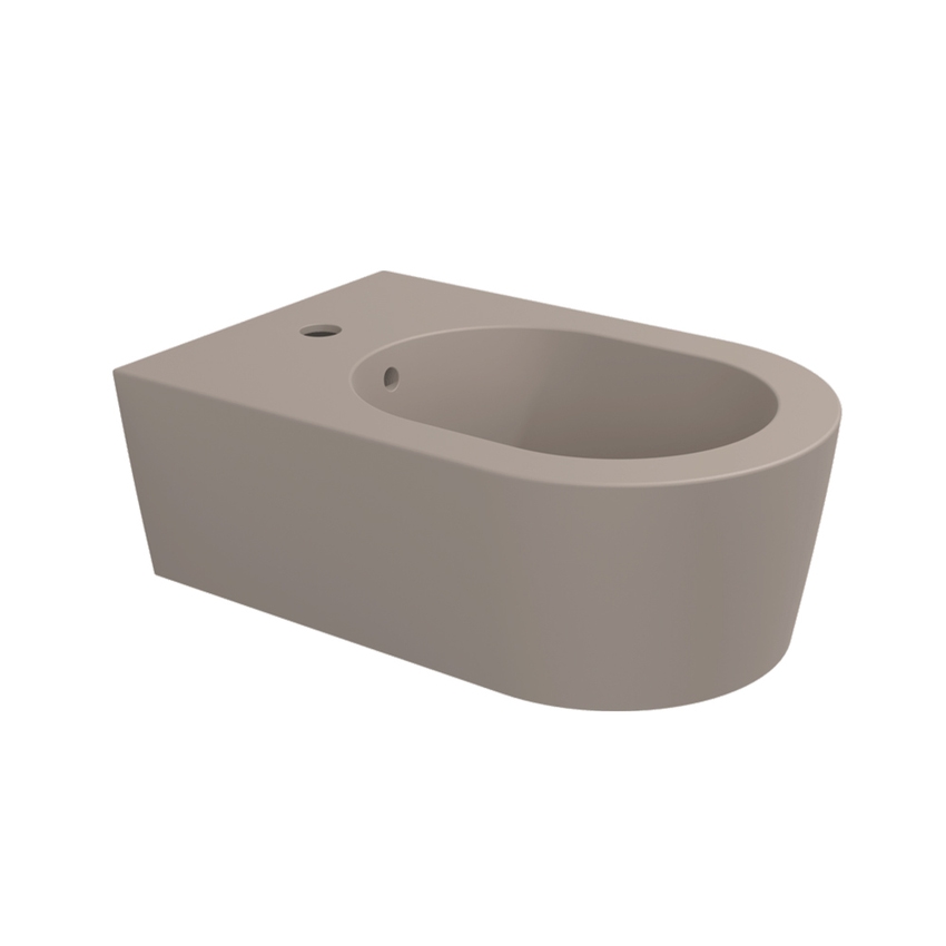 Immagine di Flaminia LINK bidet sospeso monoforo, con troppopieno, colore argilla finitura opaco 5051/BARG