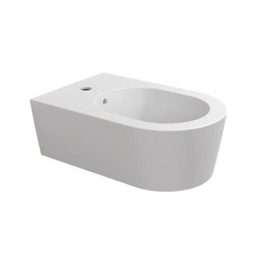 Immagine di Flaminia LINK bidet sospeso monoforo, con troppopieno, colore bianco latte finitura opaco 5051/BLAT