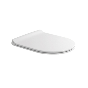 Immagine di Flaminia LINK coprivaso slim in termoindurente, con discesa rallentata, cerniere a sgancio rapido, colore bianco finitura lucido LKCW09