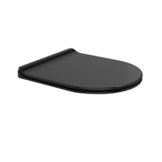 Immagine di Flaminia LINK coprivaso slim in termoindurente, con discesa rallentata, cerniere a sgancio rapido, colore nero finitura lucido LKCW09NER