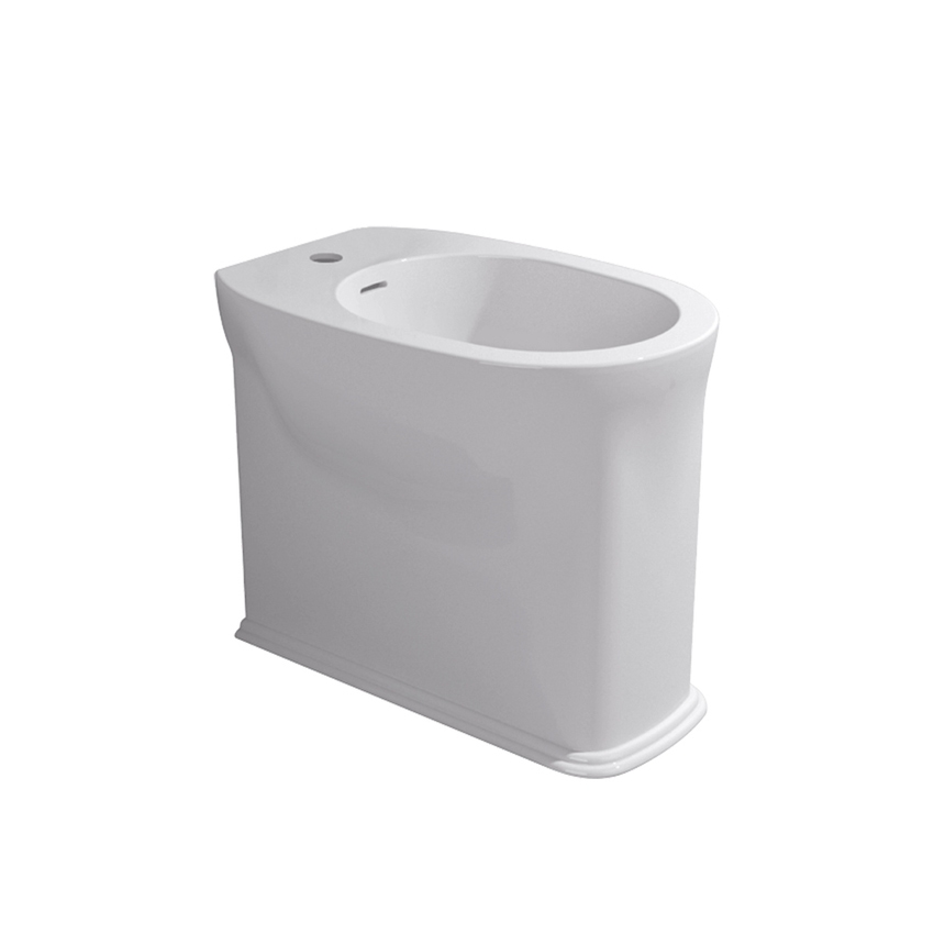 Immagine di Flaminia MADRE bidet back to wall monoforo, con troppopieno, colore bianco latte finitura opaco MA217LAT