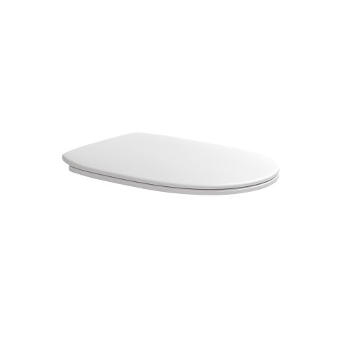 Immagine di Flaminia MADRE coprivaso SLIM in termoindurente a discesa rallentata, colore bianco latte finitura opaco MACW05LAT
