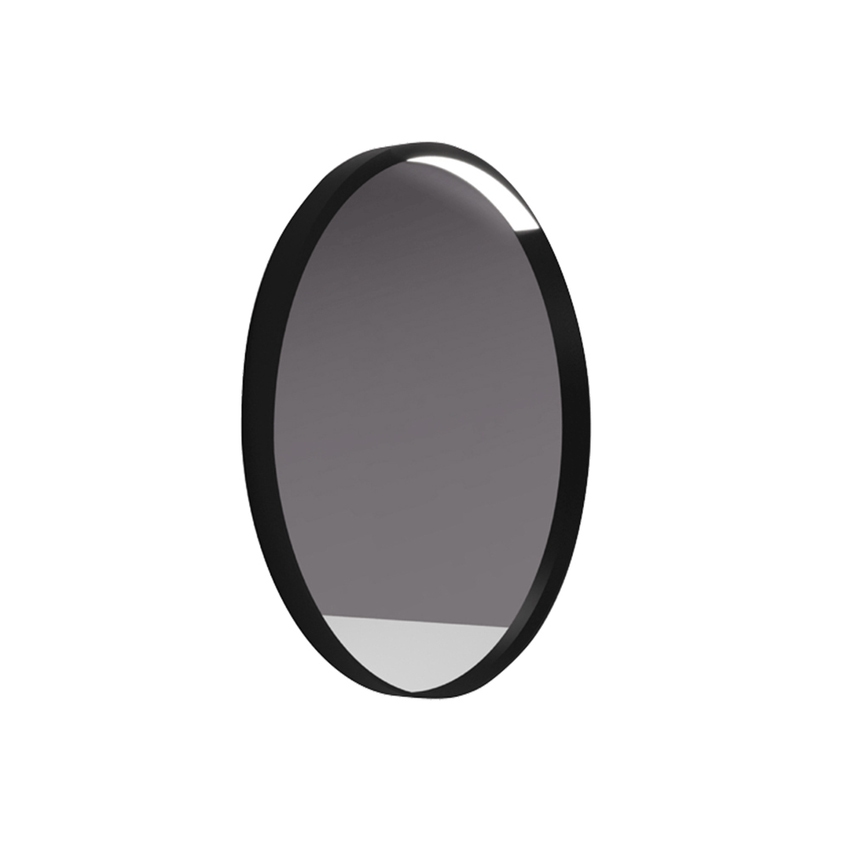 Immagine di Flaminia MADRE specchio diametro 75 cm, con luce led e cornice in resina verniciata colore nero finitura opaco MASPE75NE
