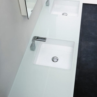 Immagine di Flaminia MINIWASH 40 lavabo 40 cm sottopiano, senza troppopieno, smaltato esternamente, colore bianco finitura lucido MW40SP